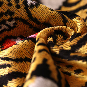 Handmade Tiger Design Velvet Lumbar Pillow 16x24 – Bold Artisan Statement Cushion