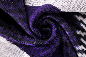 Luxury Purple Silk Velvet Throw Pillow 16x24 – Handmade Modern Geometric Lumbar