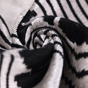 Handmade Silver Black Velvet Lumbar Pillow 16x24 – Modern Geometric Designer Cushion