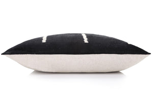 Handmade Black Silk Velvet Pillow 20x20 – Minimalist Modern Designer Cushion