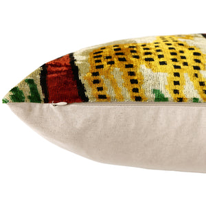 Safari Scene Silk Velvet Pillow 16x24 Handmade Luxury Cushion