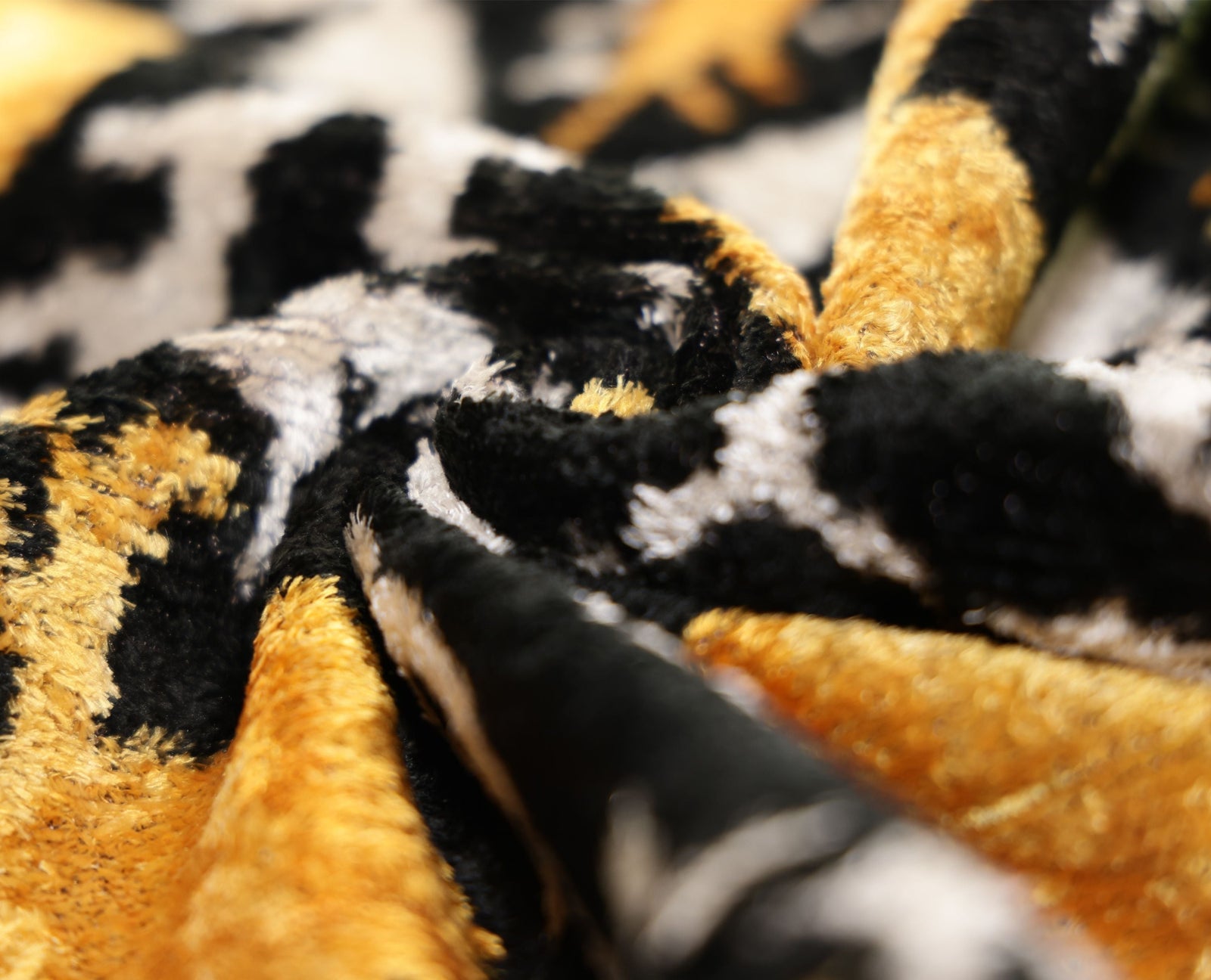 Luxury Black and Gold Silk Velvet Ikat Lumbar Pillow 16x24 Inch with Down Insert