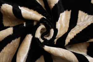 The Artisan Geometric Silk Velvet Pillow - Beige Bronze & Gold 20x20 in