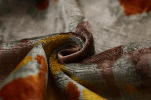 Luxury Handmade Silk Velvet Ikat Pillow 20x20 Inch Organic Vegetable Dyed