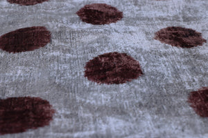 he Platinum & Rust Modernist Dot Silk Velvet Pillow 20" x 20"