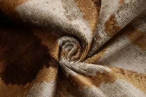 The Artisan Geometric Silk Velvet Pillow - Bronze & Gold 20x20 in