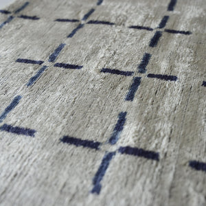 Handwoven Silk Velvet Grid Pillow 20x20 Inch | Organic Modern Luxury Accent Cushion