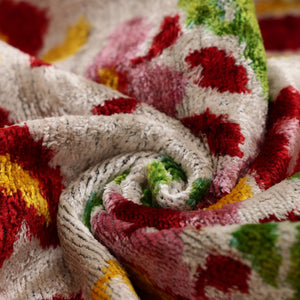Luxury Floral Silk Velvet Lumbar Pillow 16x24 | Handmade & Vegetable Dyed