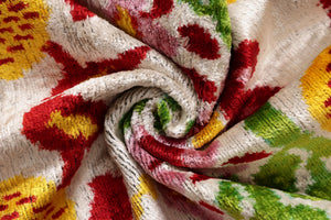 Luxury Floral Silk Velvet Lumbar Pillow 16x24 | Handmade & Vegetable Dyed