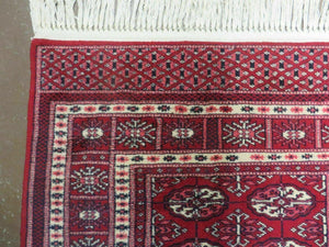3' X 5' Vintage Fine Handmade Turkoman Bokhara Yamud Rug Carpet Nice