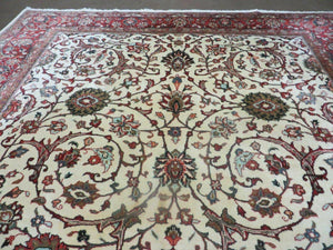 7' X 10' Vintage Handmade India Floral Oriental Wool Rug Hand knotted Carpet