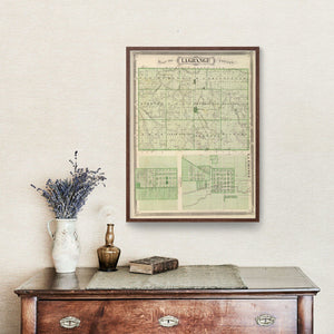 Vintage Map of Lagrange County, Indiana 1876