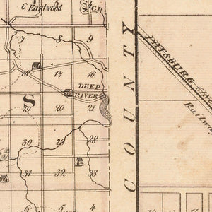 Vintage Map of Lake County, Indiana 1876