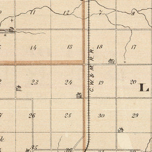Vintage Map of Wabash County, Indiana 1876