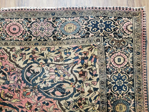 Antique Persian Farahan Rug, 4'1" x 6' 5"