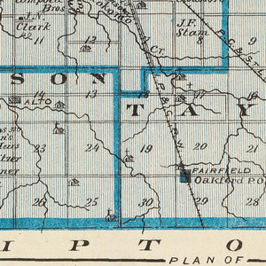 Vintage Map of Howard County, Indiana 1876