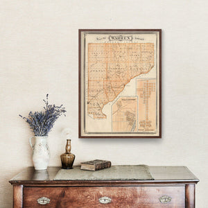 Vintage Map of Warren County, Indiana 1876