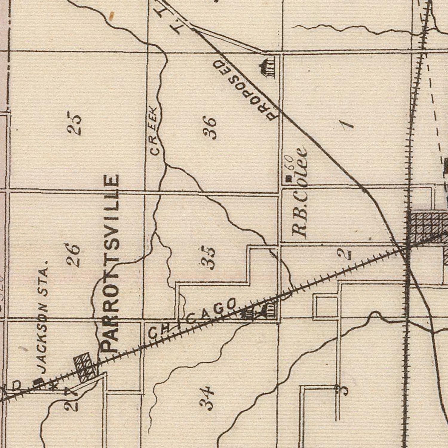Vintage Map of Tipton County, Indiana 1876