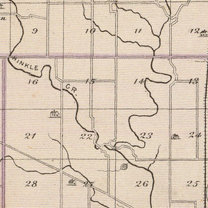 Vintage Map of Hamilton County, Indiana 1876