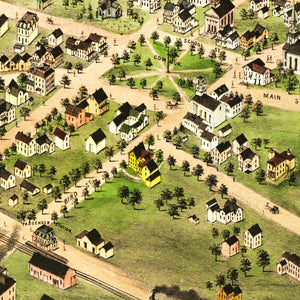 Vintage Map of Foxborough, Massachusetts 1879