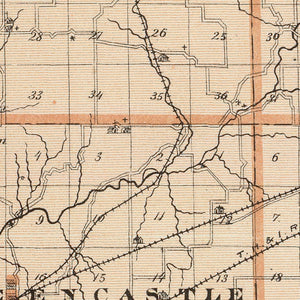 Vintage Map of Putnam County, Indiana 1876