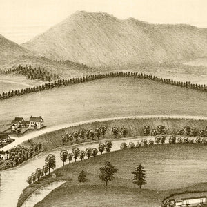 Vintage Map of Glendale, Massachusetts 1890