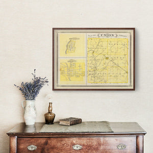 Vintage Map of Union County, Indiana 1876