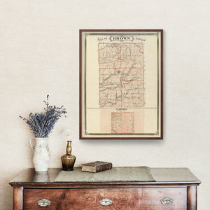 Vintage Map of Brown County, Indiana 1876