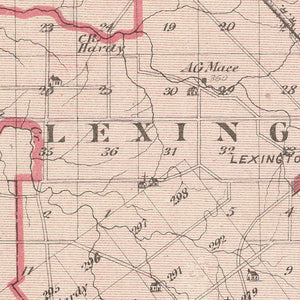 Vintage Map of Scott County, Indiana 1876