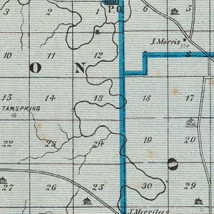Vintage Map of Crawford County, Indiana 1876