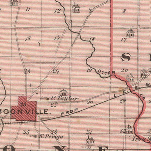 Vintage Map of Warrick County, Indiana 1876