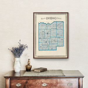 Vintage Map of Dubois County, Indiana 1876