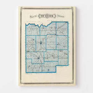Vintage Map of Dubois County, Indiana 1876