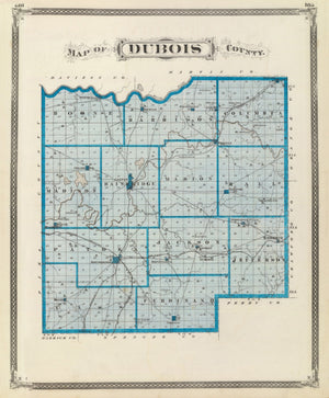 Vintage Map of Dubois County, Indiana 1876