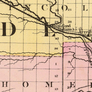 Vintage Map of Midland County, Michigan 1873