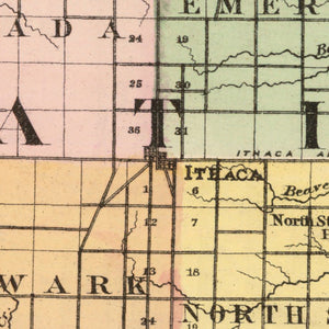 Vintage Map of Gratiot County, Michigan 1873