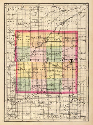 Vintage Map of Gratiot County, Michigan 1873