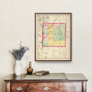 Vintage Map of Kalkaska County, Michigan 1873