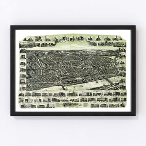 Vintage Map of Haverhill, Massachusetts 1893