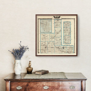 Vintage Map of Ford County, Illinois 1876