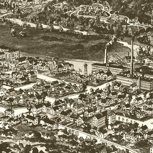 Vintage Map of Hopedale, Massachusetts 1899