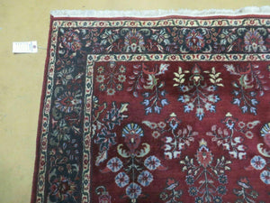 4' X 6' Vintage Handmade Fine India Jaipur Floral Oriental Wool Rug Red Nice