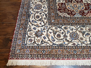 Persian Nain Rug 11x15 – Wool on Silk, Hand-Knotted, Signed Masterpiece