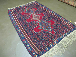 4' X 5' Antique Handmade Turkish Wool Kilim Flat weave Rug Blanket Tribal