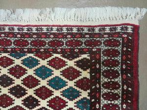 3' X 4' Vintage Handmade Pakistan Bokhara Turkoman Balouch Wool Rug Mat Nice