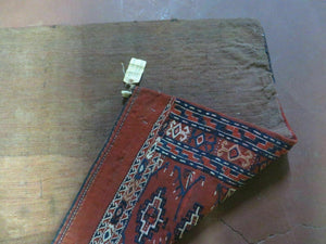 2'8" X 4' Antique Handmade Tribal Wool Rug Pillow Case Yamud Flat Weave Diamond