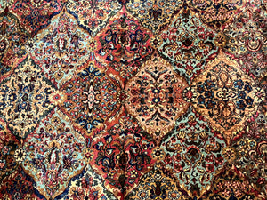12x16 Karastan Multicolor Panel Kirman Rug #717, Rare Palace Size Wool Original 700 Series