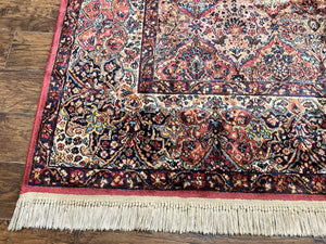 Karastan Multicolor Panel Kirman Rug #717, Wool Karastan Rug 8' 8" x 12', Vintage Multipanel Kirman, Original Karastan Collection 700 Series