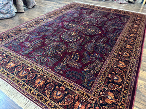 Antique Karastan Rug 8.6 x 12, Wool Pile, Vintage Discontinued Karastan Sarouk Lanamar