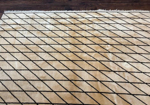German Rug 7x10, Vintage Handmade Carpet, Contemporary